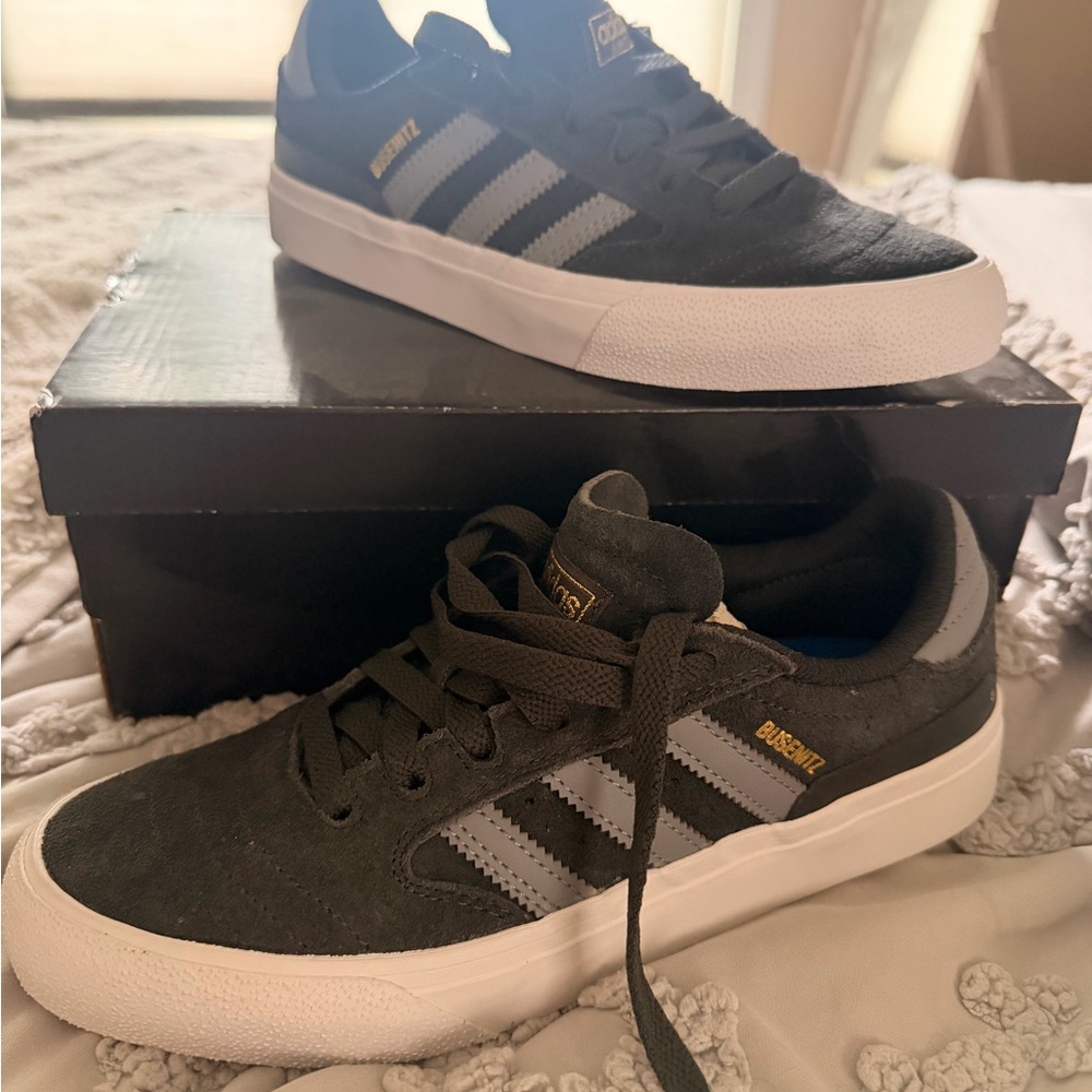 adidas Black and White Athletic Shoes